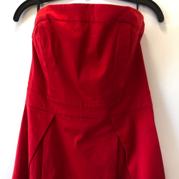 French Connection Red Mini Bandeau Dress - Picture 3 of 5